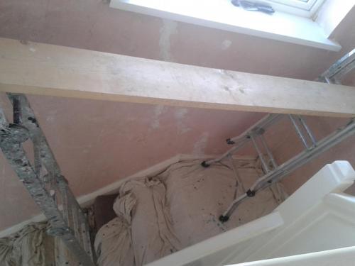Preparing stairway for wallpapering